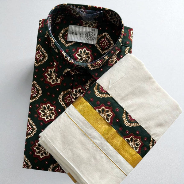 Ajrak Green Shirt
