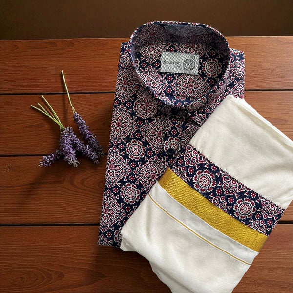Ajrak Navy Shirt