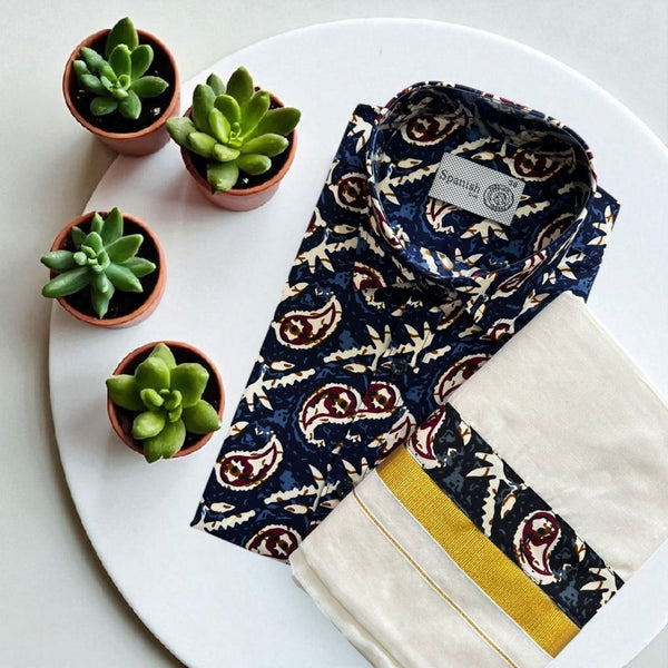 Ajrak Navy Shirt