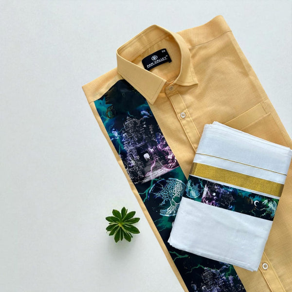 Digital print Cream Shirt