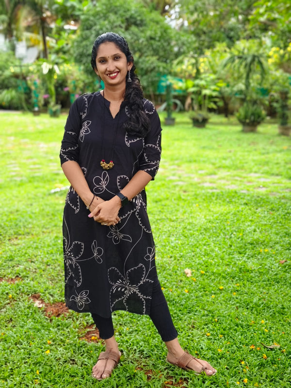 Black Cotton Kurti