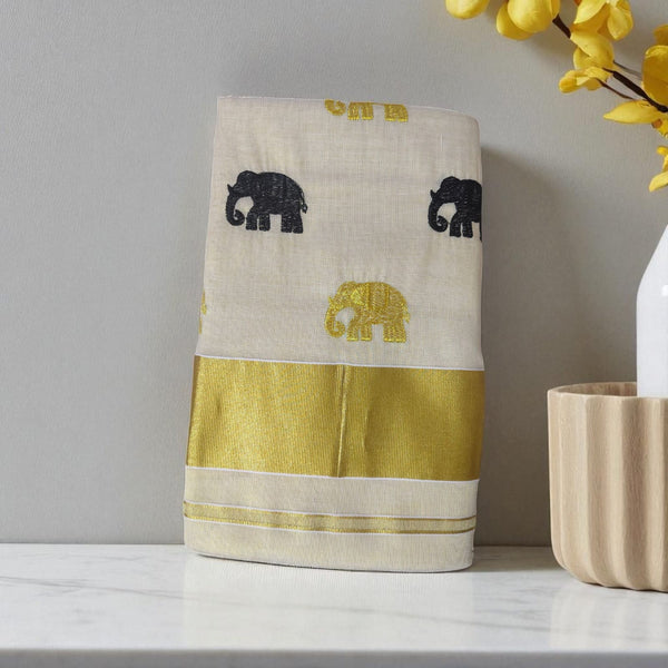 Tissue Set Saree Elephant