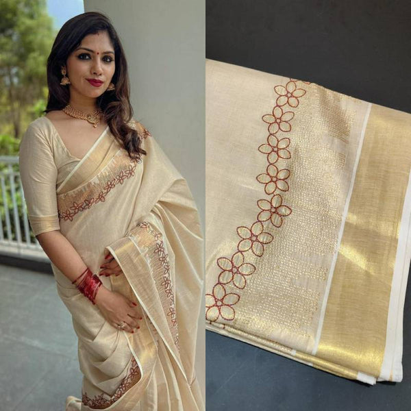 Tissue Set saree Small flowers