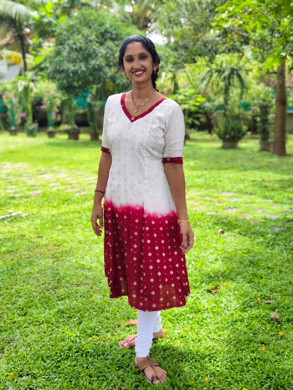 Maroon Georgette Kurti