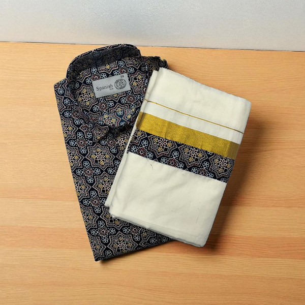 Ajrakh Blue Shirt