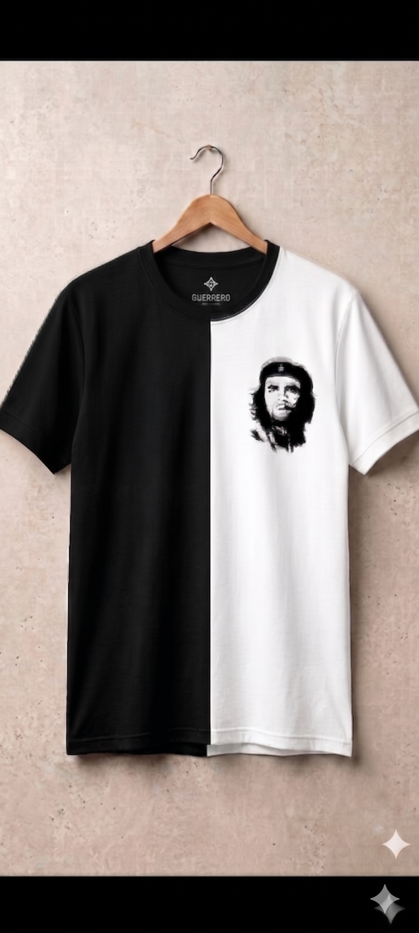 Che Guevara duality black and white revolutionary tee