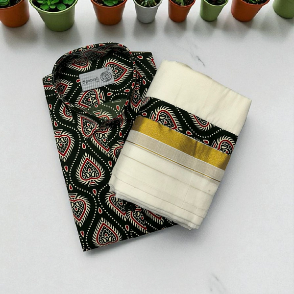 Ajrakh Green Shirt