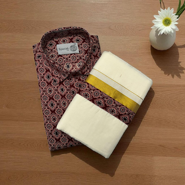 Ajark Maroon  Shirt