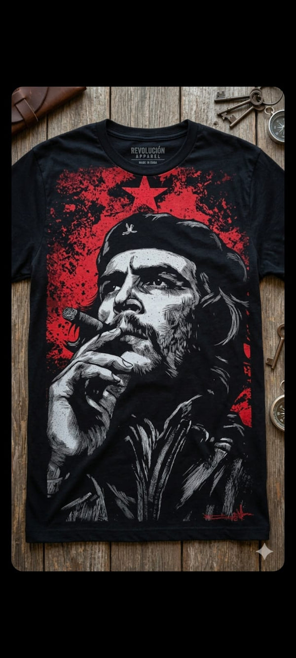 Che Guevara commander hand-etched portrait tee