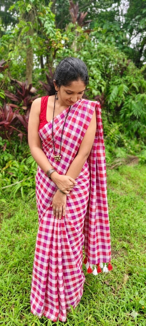 Multicolor Mulcotton Saree