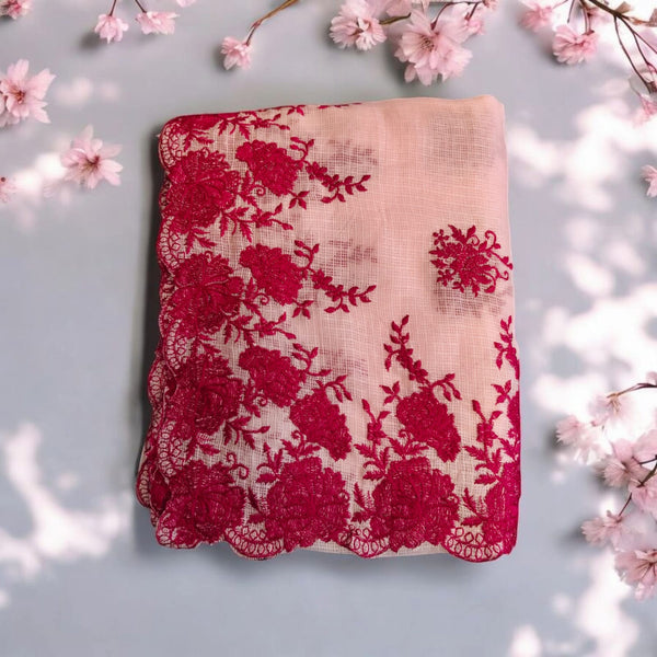 Kotta Silk Saree Red Rose