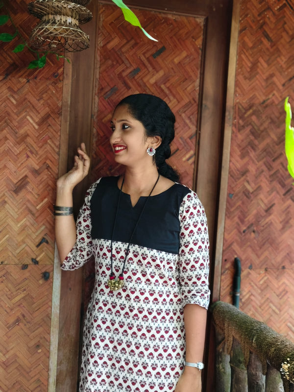 Cotton Cream Kurti